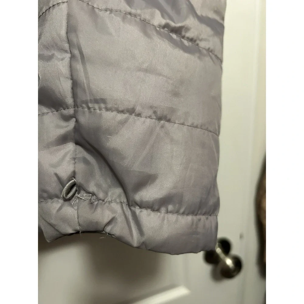 Reebok Kids Unisex XL 18 Gray Puffer Jacket‎ Full Zip Mock Neck Coat Outerwear